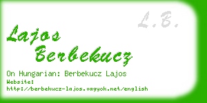 lajos berbekucz business card